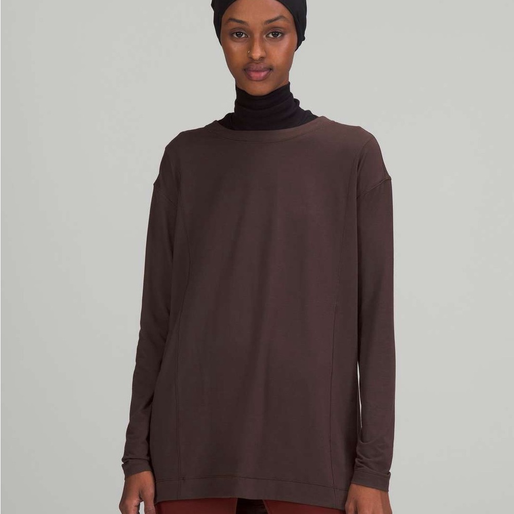 Lululemon Modal Pleated Back Long Sleeve 4 French Press